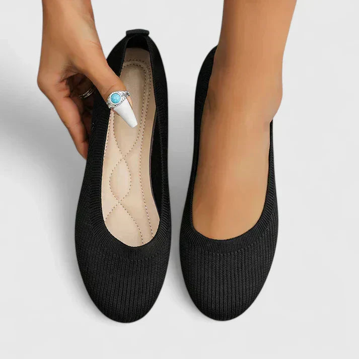 Damenloafer mit flacher Sohle von oben gezeigt