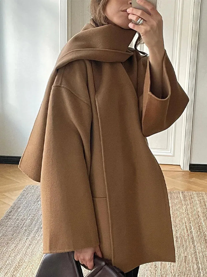 Klassisches Schal-Set für Damen in Camel