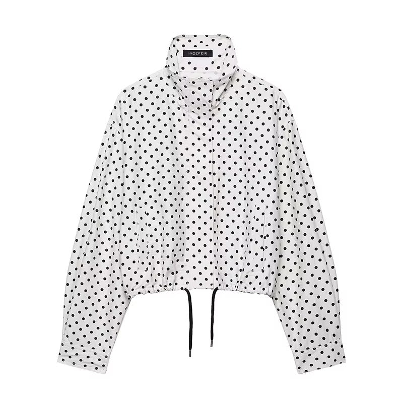 Damen Kurzjacke mit Polka-Dots