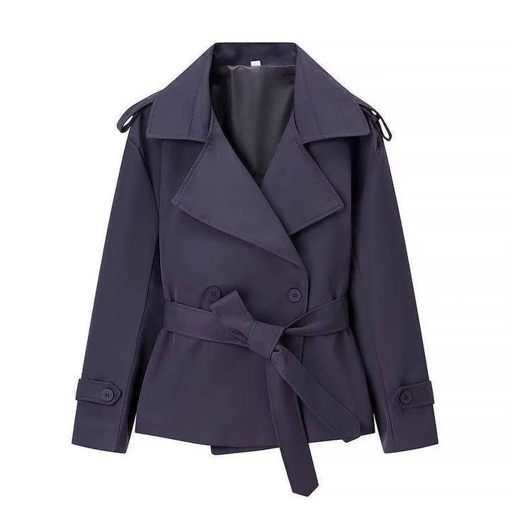 Damen Cropped Blazer mit Gürtel