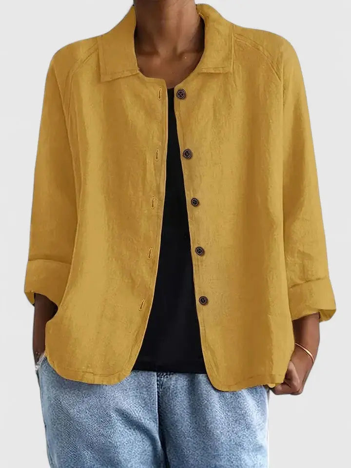 Damen Langarmtop Mit Offener Front Lockere Passform