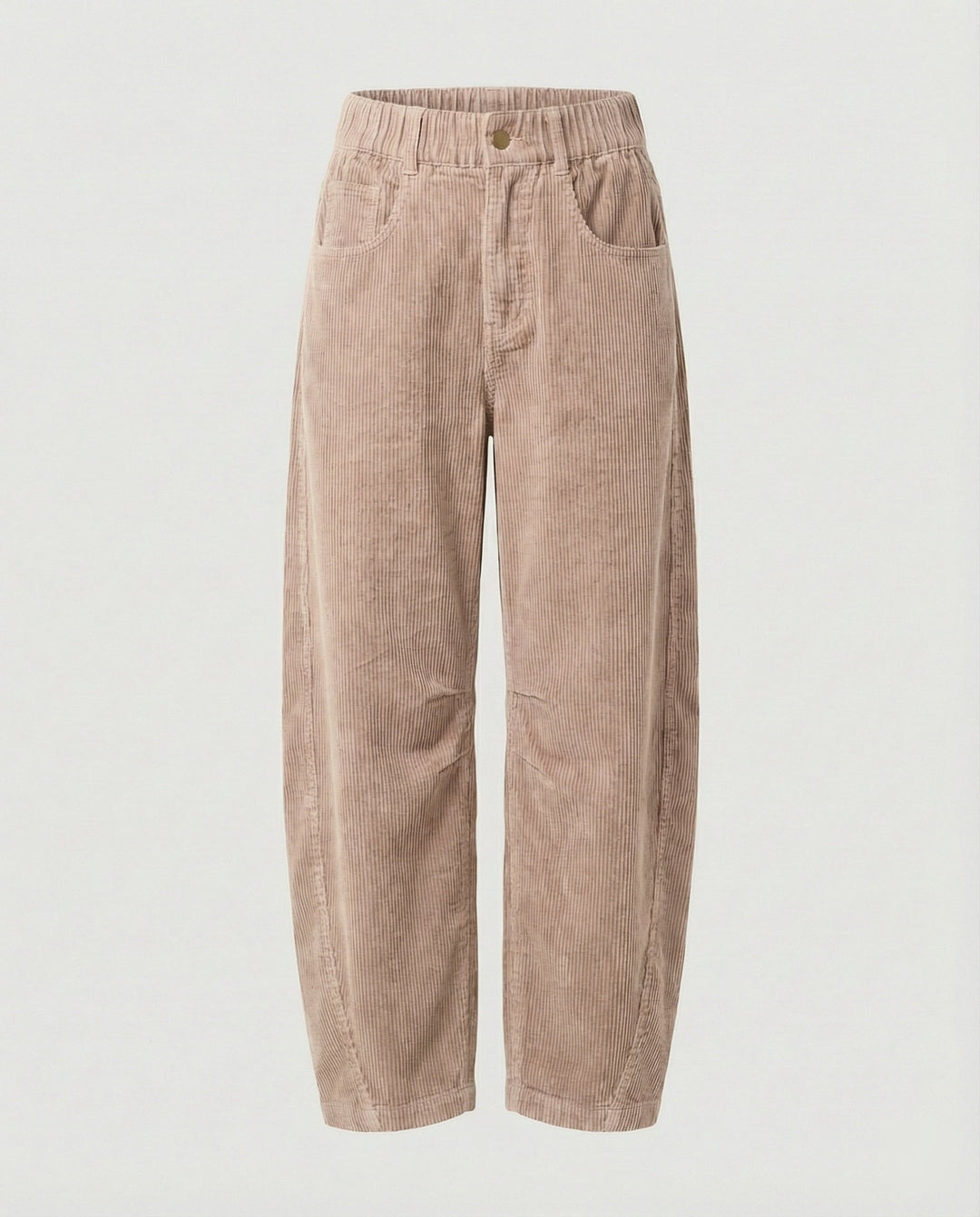 Damen Cordhose Wide Leg Mit Hohem Bund