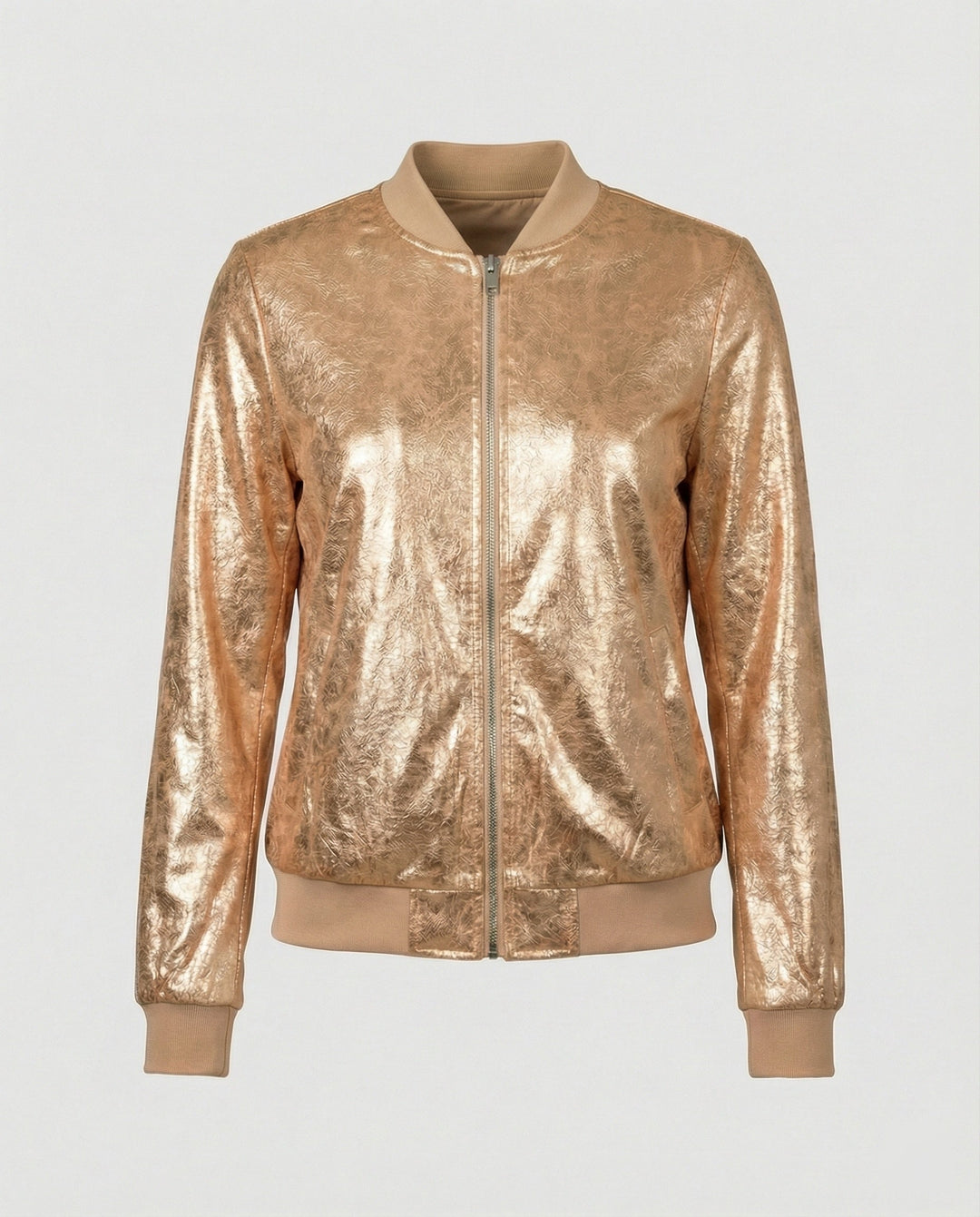 Damen Bomberjacke Mit Glanzoptik