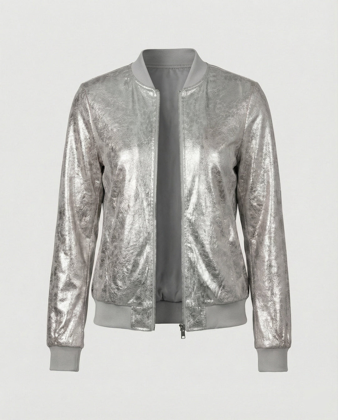 Damen Bomberjacke Mit Glanzoptik