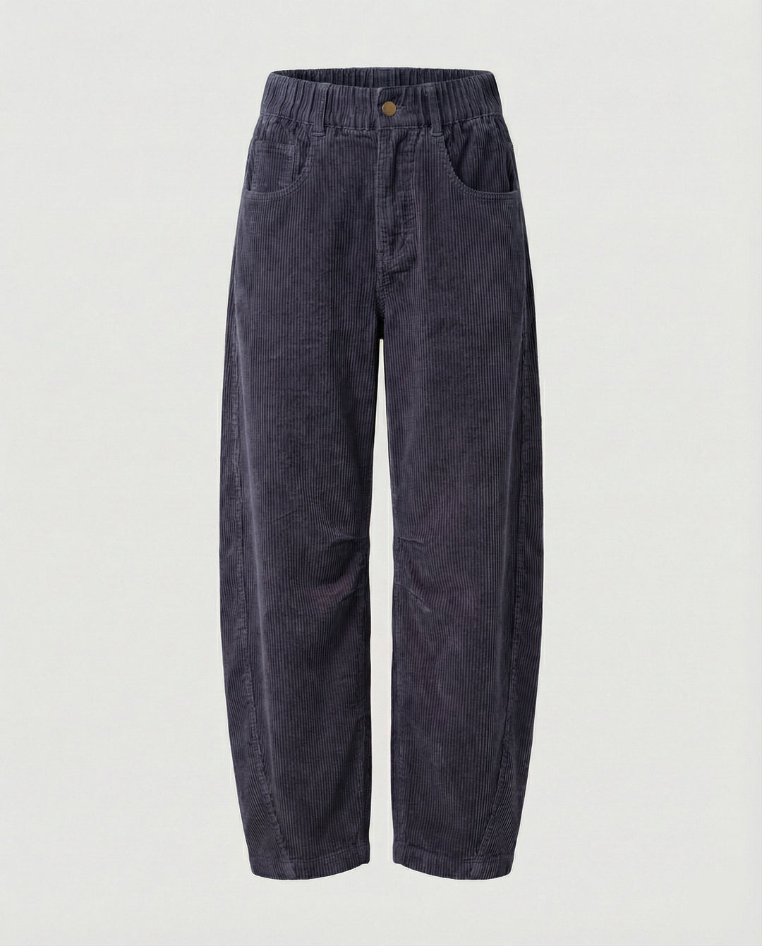 Damen Cordhose Wide Leg Mit Hohem Bund