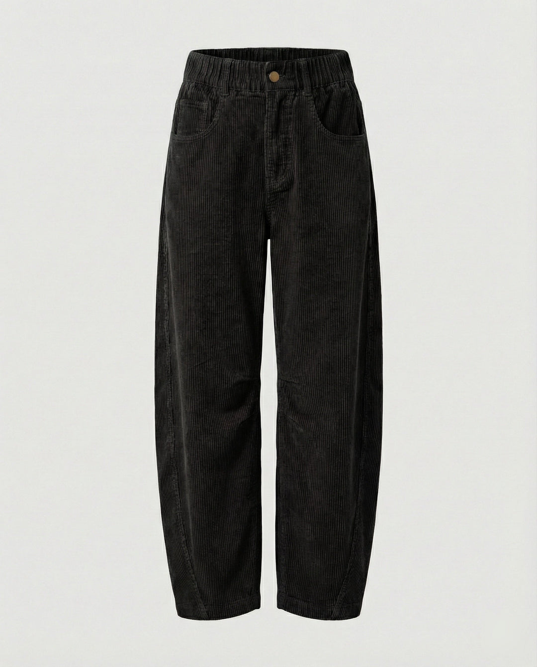Damen Cordhose Wide Leg Mit Hohem Bund