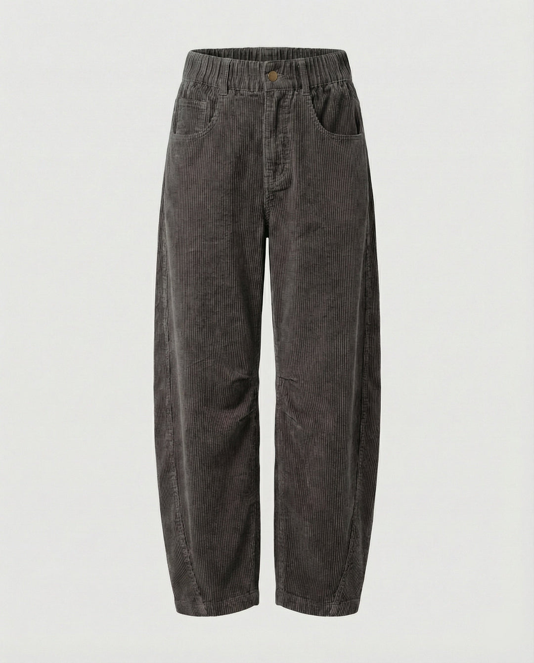 Damen Cordhose Wide Leg Mit Hohem Bund