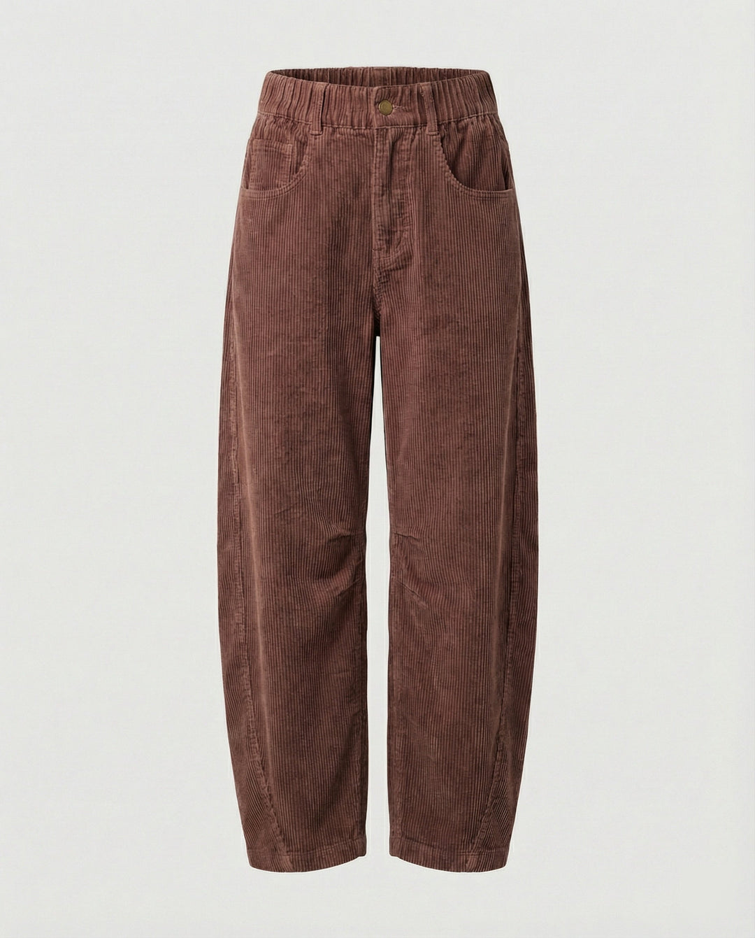 Damen Cordhose Wide Leg Mit Hohem Bund