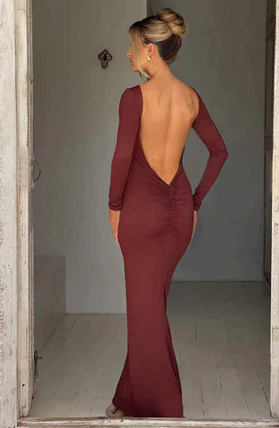 Lea | Maxikleid mit offenem Dekolleté