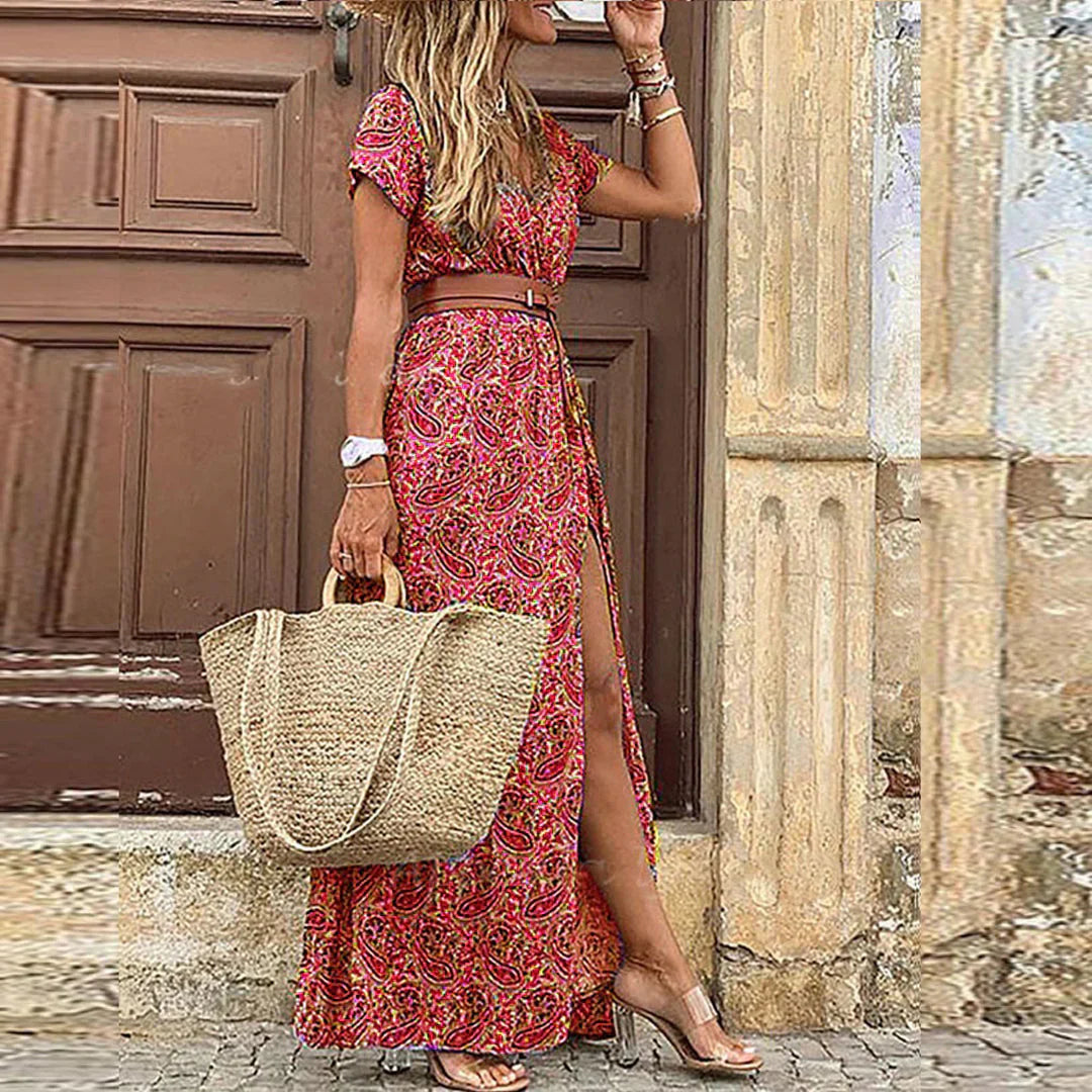 Exzentrisches Boho-Maxi-Kleid
