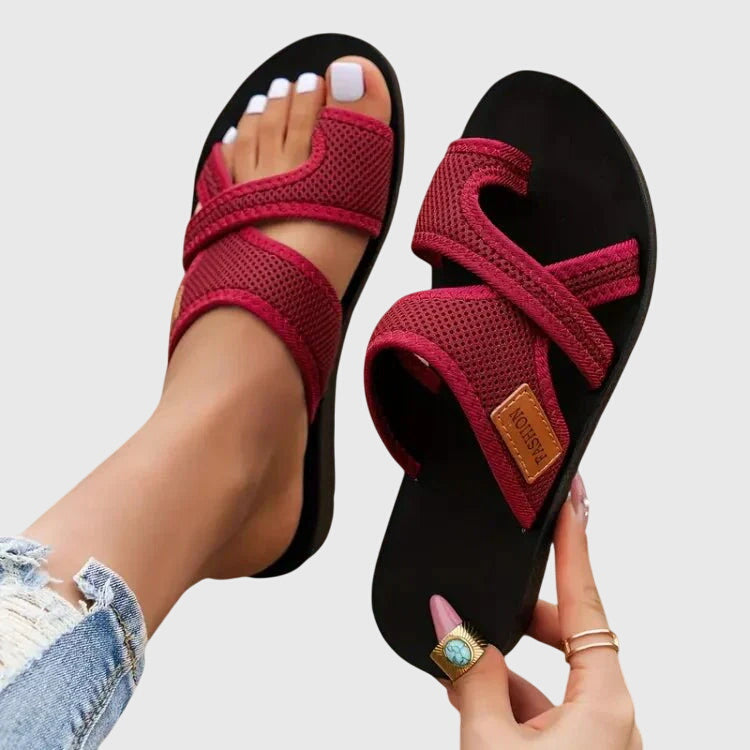 Damen Sandalen mit offener Zehenpartie und geformtem Fußbett
