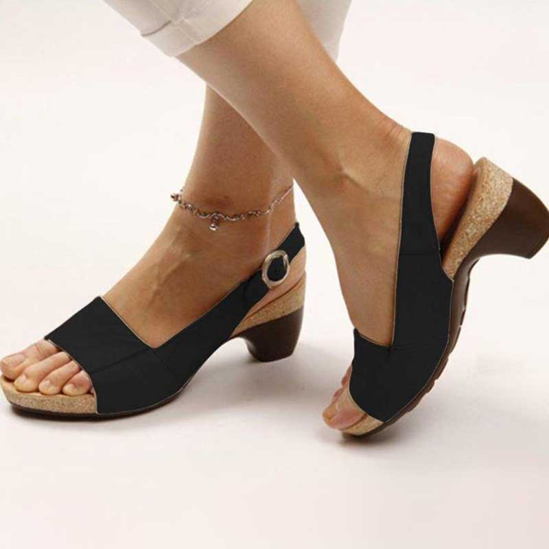Damen Sandalen Mit Absatz Ergonomische Passform