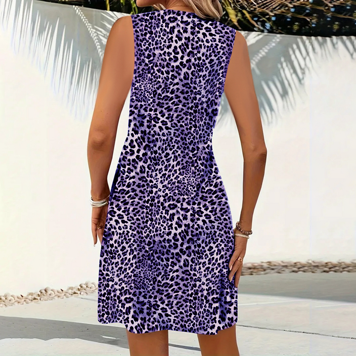 Damen Minikleid mit Leopardenmuster als vollständige Produktansicht