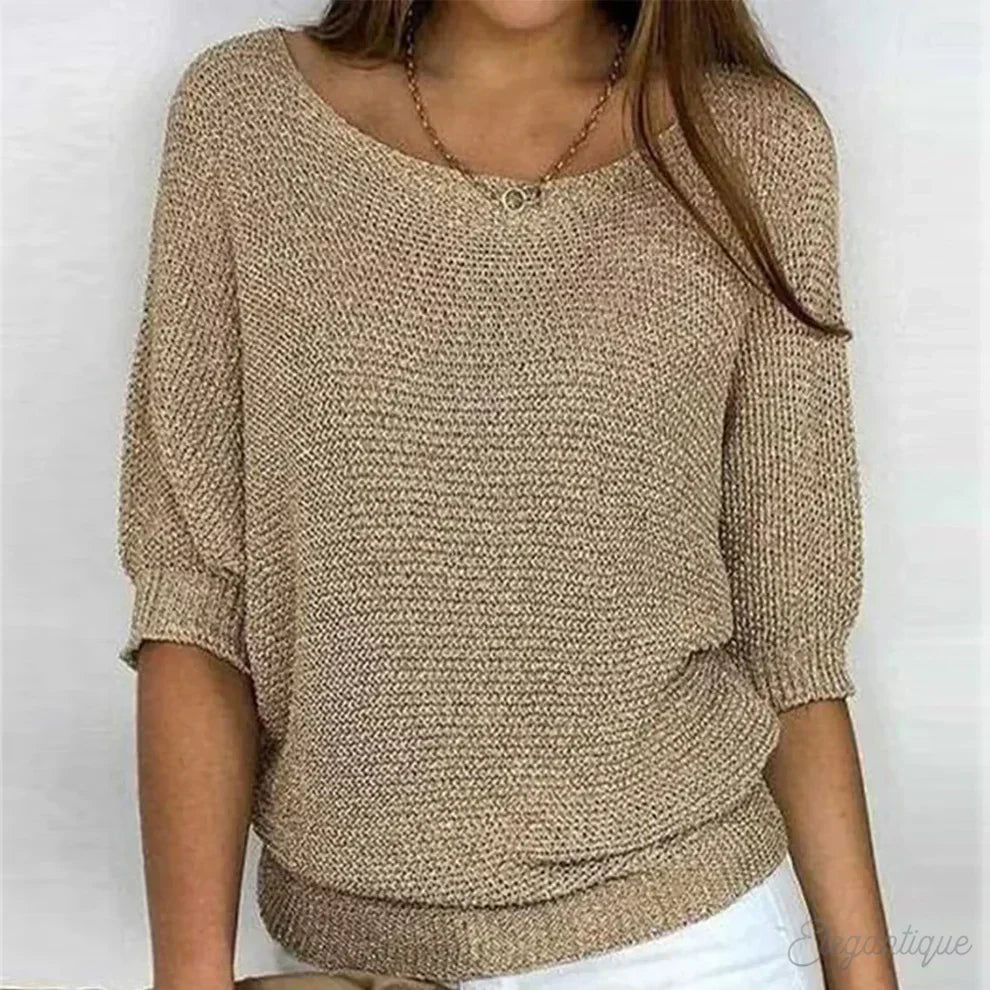 Damen-Feinstrickpullover mit V-Ausschnitt in der Vorderansicht