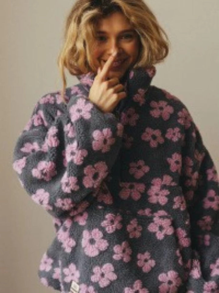 Daisy Bloom Fleece Kapuzenpullover