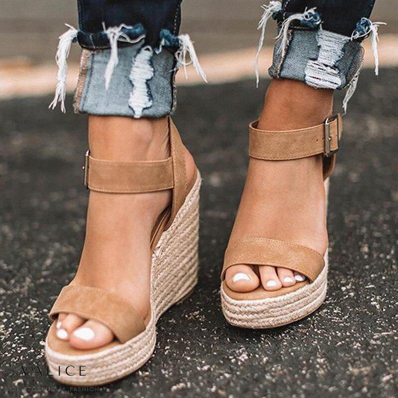 Keilsandalen für Damen Sommermode Schuhwerk