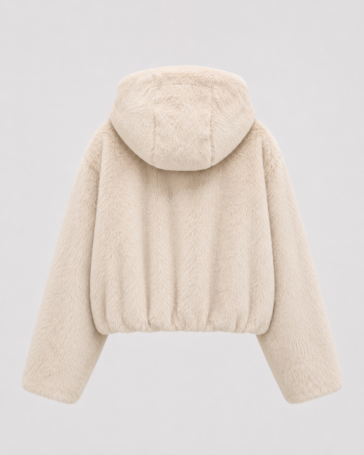 Wärmende Kunstfelljacke für Herbst und Winter