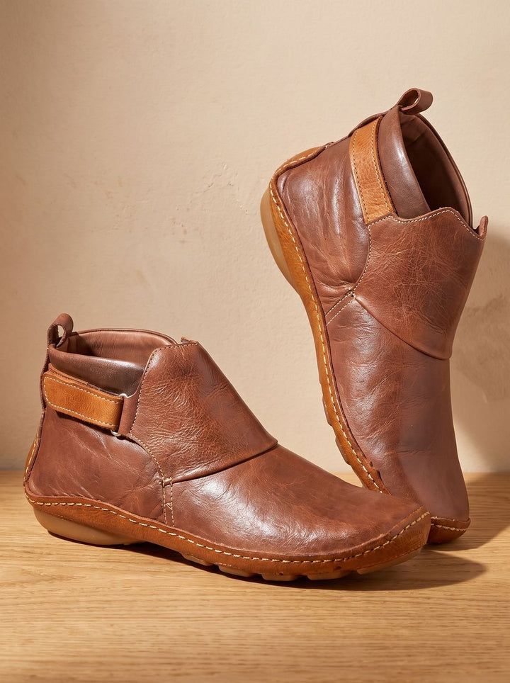 Damen Stiefeletten Mit Slip On Design Und Flacher Sohle