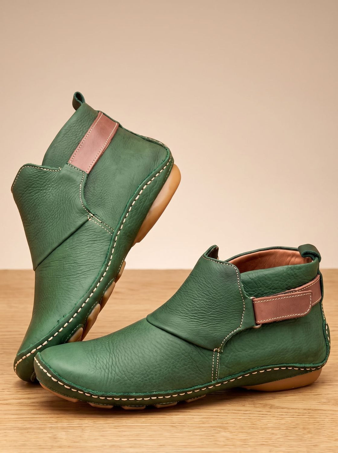 Damen Stiefeletten Mit Slip On Design Und Flacher Sohle