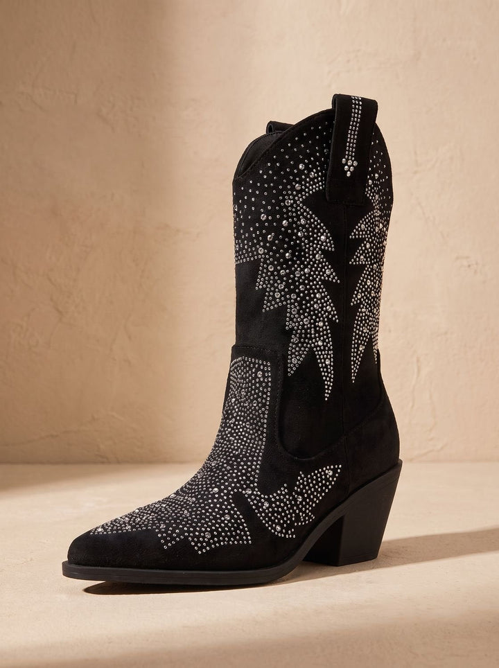Nahaufnahme des dekorativen Westernstiefel-Designs