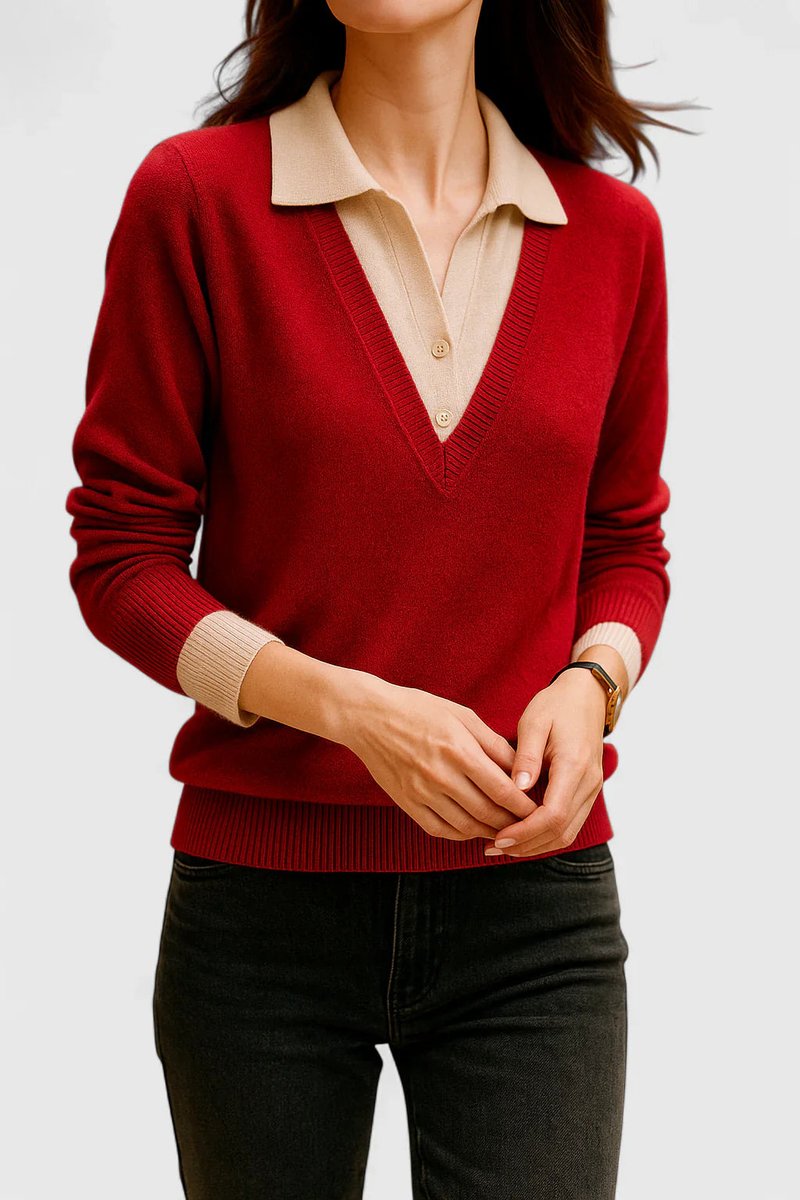 Damenpullover mit Polokragen für Büro und Freizeit