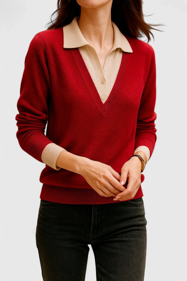 Damenpullover mit Polokragen für Büro und Freizeit