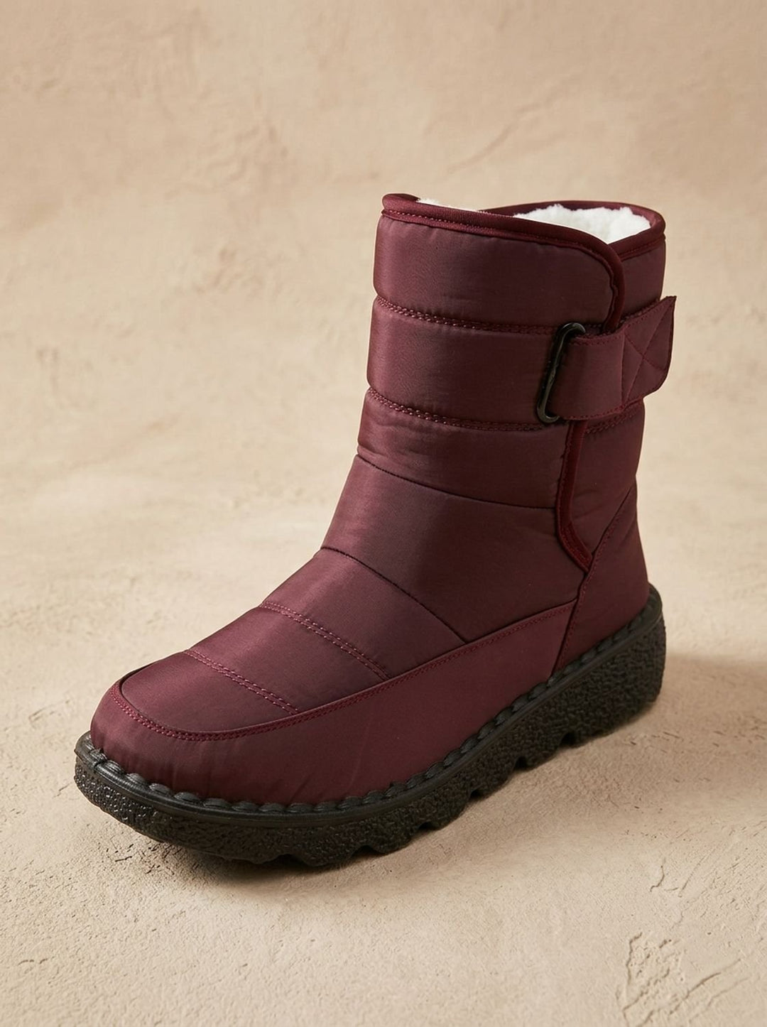 Seitenansicht der wasserdichten Damen-Schneestiefel